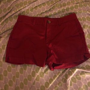 Burgundy Mini Shorts